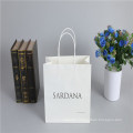 White Kraft Paper Bag with Custom Logo Print Shopping Bag